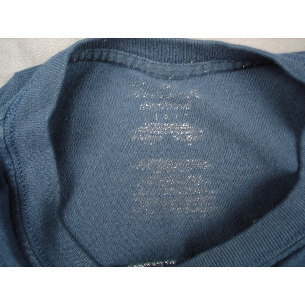 William Tennent Boys‎ Track T-Shirt Large Blue Neon Green We Don't Play We Run - Picture 5 of 7